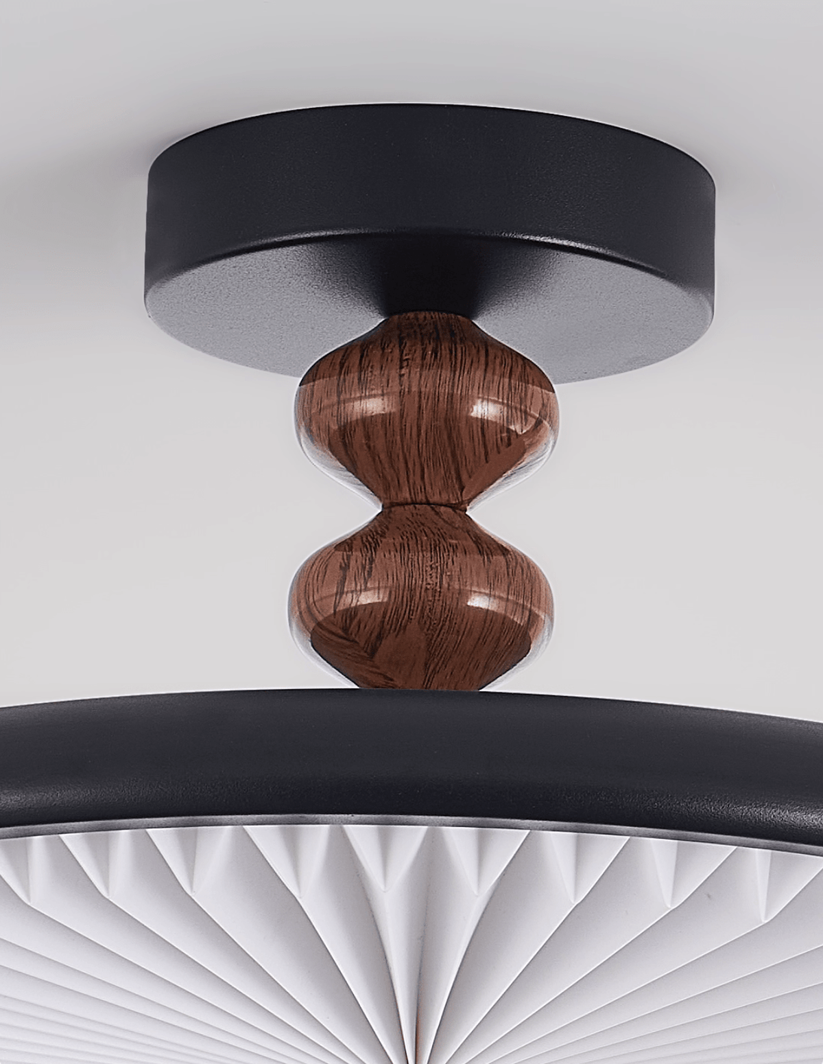 Aurelia Disc Ceiling Light — Modern LED Flush Mount in Black or Walnut