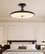 Aurelia Disc Ceiling Light — Modern LED Flush Mount in Black or Walnut