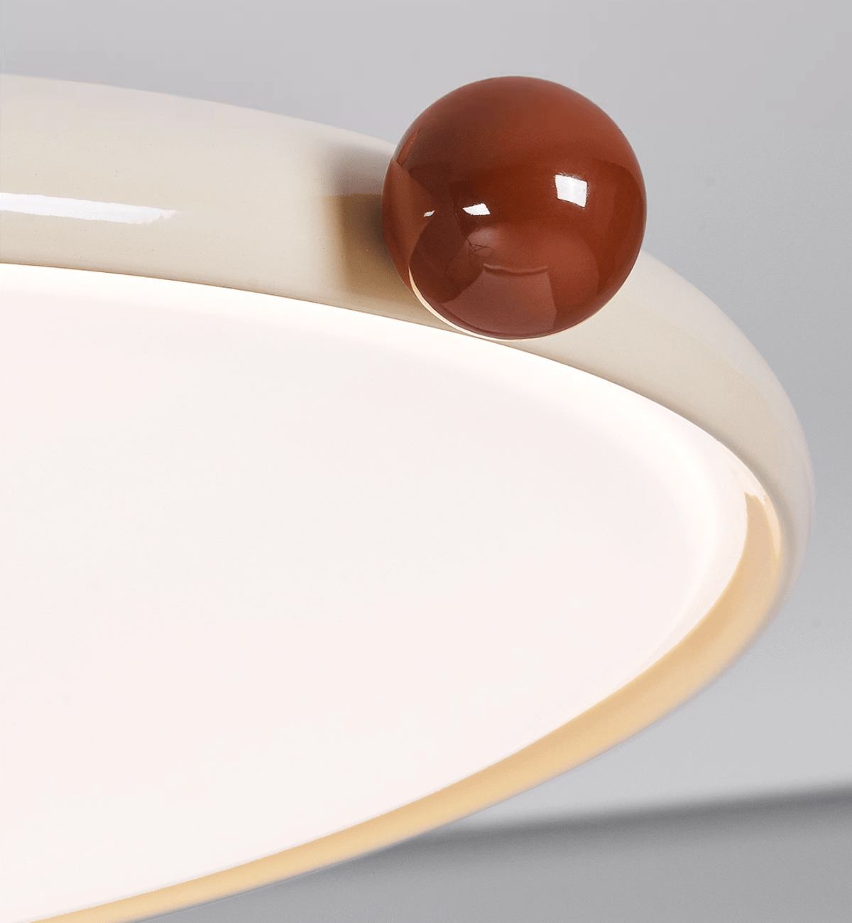 Moondrop Ceiling Light – Modern LED Flush Mount with Terracotta Accents