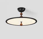 Eclipsa Modern LED Flush Mount Ceiling Light in Black and Walnut