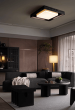 Kurin Wood Frame Ceiling Light – Modern Flush Mount LED for Bedroom, Dining, Living Room