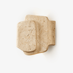 Layered Travertine Wall Sconce with Warm Ambient Glow