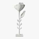 Florae Sculptural Floor Lamp – Hand-Textured Matte White, 79" Tall