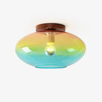 Tilio Semi Flush Mount Ceiling Light with Hand-Blown Gradient Glass Shade