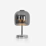 Avolar Smoked Glass LED Table Lamp with Chrome Base