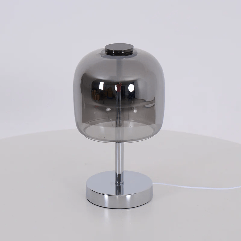 Avolar Smoked Glass LED Table Lamp with Chrome Base
