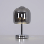 Avolar Smoked Glass LED Table Lamp with Chrome Base