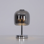 Avolar Smoked Glass LED Table Lamp with Chrome Base