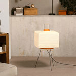 Washi Paper Table Lamp with Bamboo Ribs – Modern Ambient Lighting