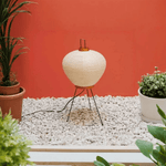 Washi Paper Table Lamp with Bamboo Ribs – Modern Ambient Lighting