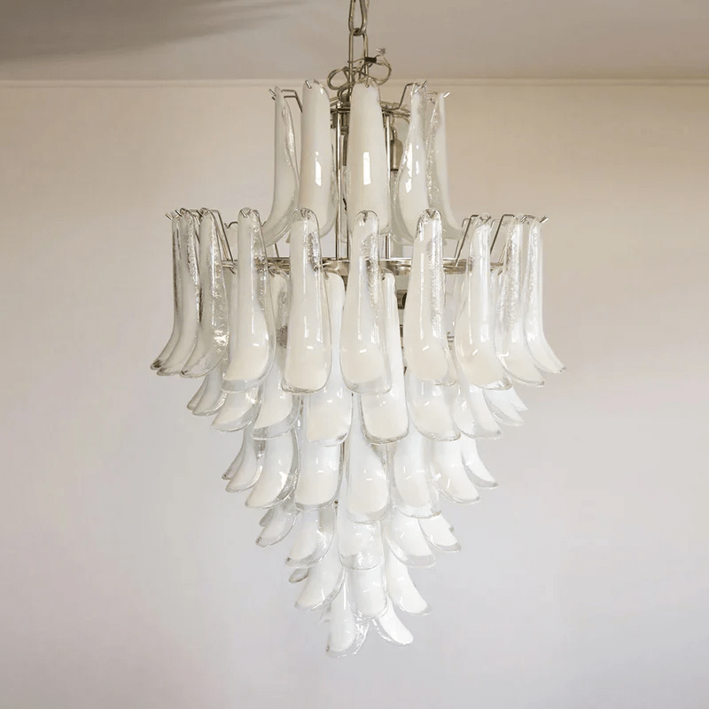 Dravina Glass Petals Pendant Chandelier – Handcrafted Murano-Style Lighting