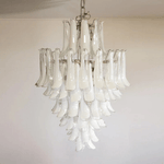 Dravina Glass Petals Pendant Chandelier – Handcrafted Murano-Style Lighting