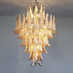 Dravina Glass Petals Pendant Chandelier – Handcrafted Murano-Style Lighting