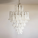 Dravina Glass Petals Pendant Chandelier – Handcrafted Murano-Style Lighting