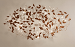 Sculptural Glass Leaf Chandelier — Twisted Modern Pendant for Grand Interiors