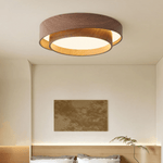 Vaako Modern Walnut Finish LED Flush Mount Ceiling Light