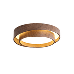 Vaako Modern Walnut Finish LED Flush Mount Ceiling Light