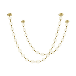 Strand Necklace Chandelier — Modern Gold & Acrylic LED Pendant Light