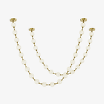 Strand Necklace Chandelier — Modern Gold & Acrylic LED Pendant Light
