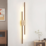 Axis Terra Wall Sconce in Travertine and Wood