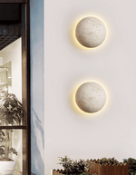 Pebble Stone Wall Sconce in Yellow Travertine | Organic Modern LED Wall Light