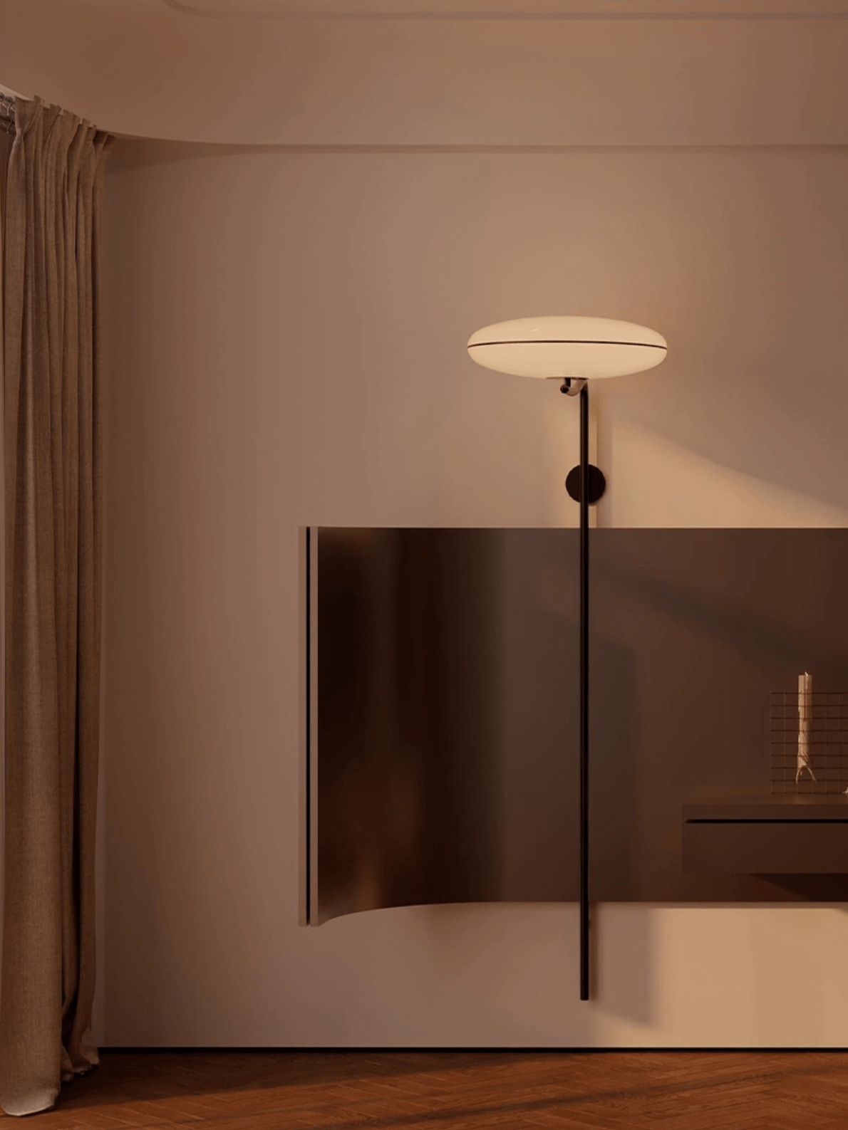 Arc Wall Sconce with Opal Glass Shade | Modern Minimalist Lighting