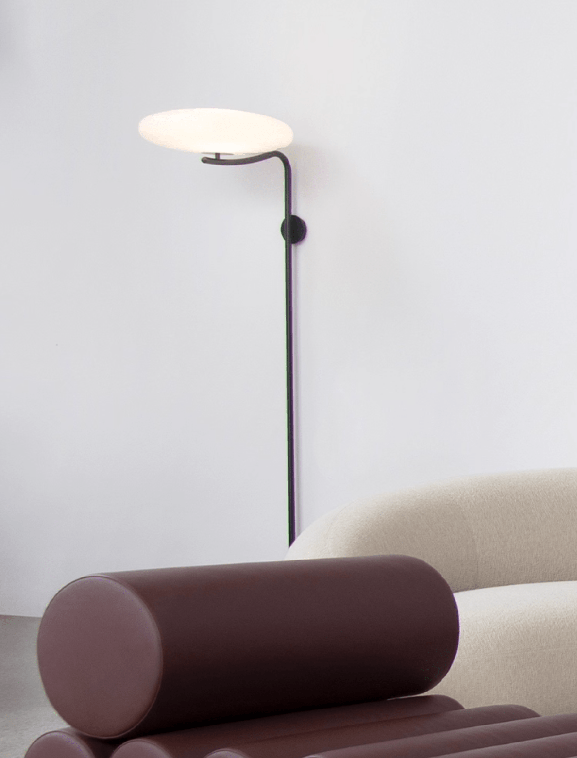 Arc Wall Sconce with Opal Glass Shade | Modern Minimalist Lighting