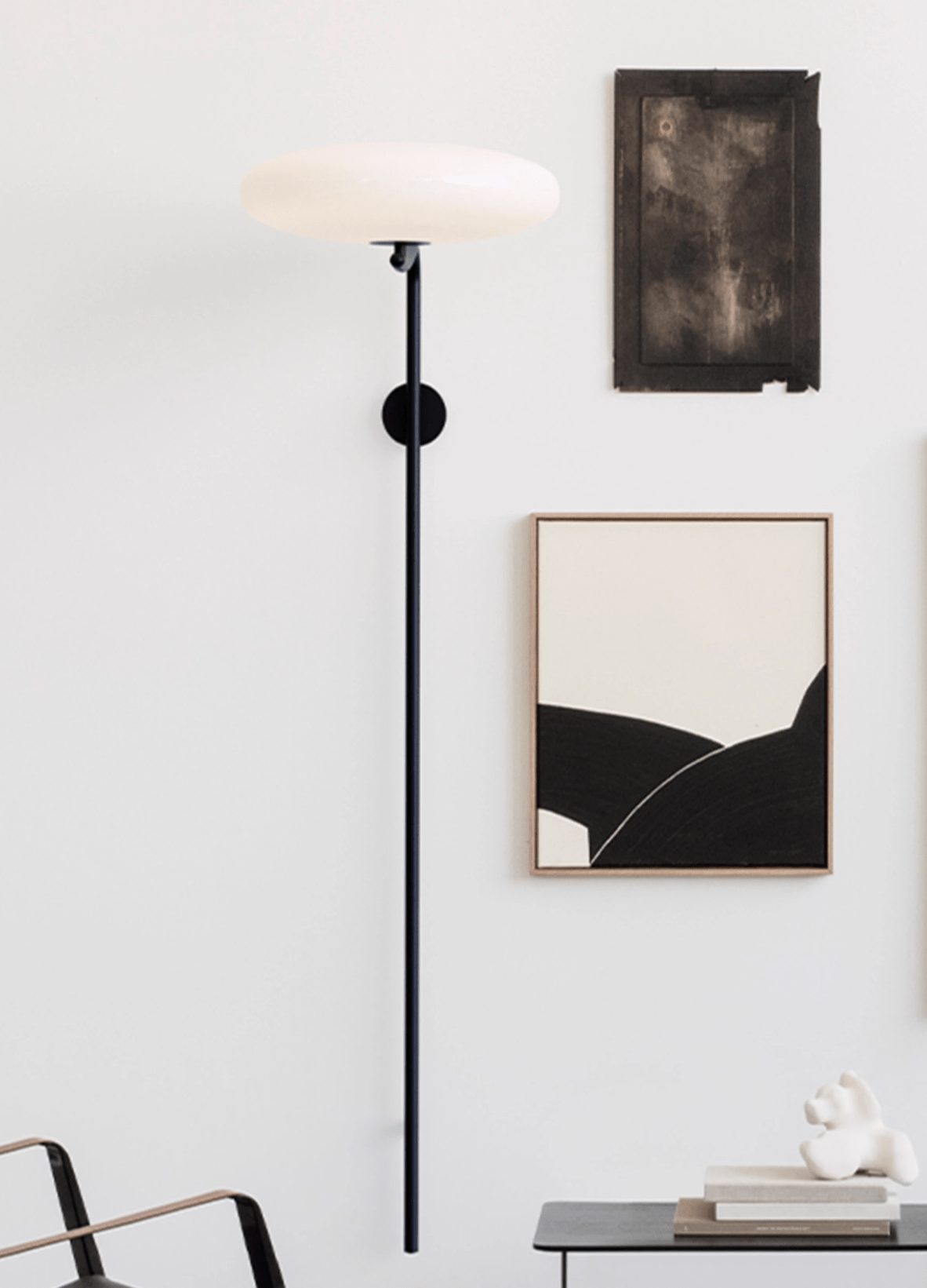 Arc Wall Sconce with Opal Glass Shade | Modern Minimalist Lighting