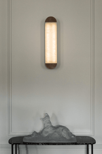 Ghost Alabaster Wall Sconce in Bronze – Handcrafted LED Wall Light