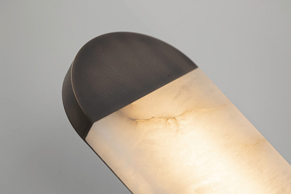 Ghost Alabaster Wall Sconce in Bronze – Handcrafted LED Wall Light