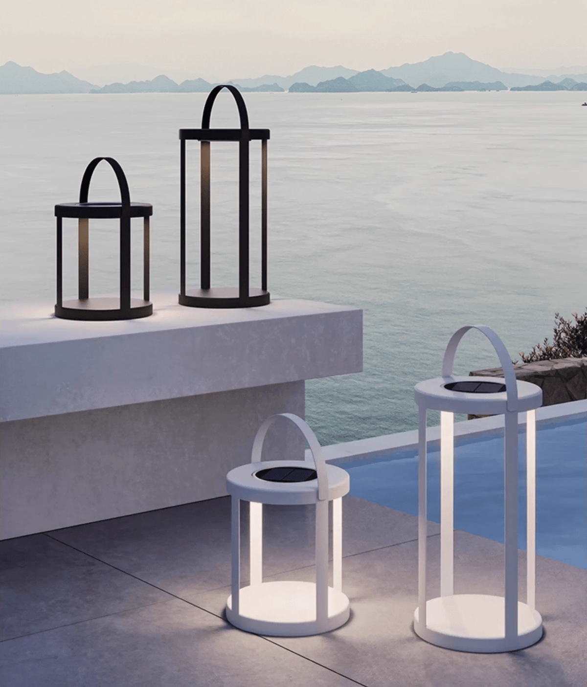 Nuvoro Portable LED Lantern for Outdoor & Indoor Use, Rechargeable Table Lamp