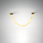 Alabaster Pearl Necklace Chandelier — Cascading Beaded LED Pendant Light