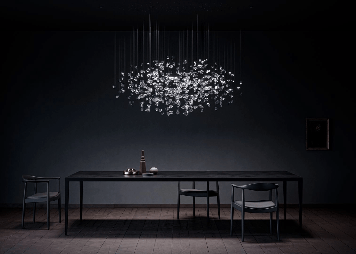 Raw Crystal Chandelier | Customizable Designer Pendant Light
