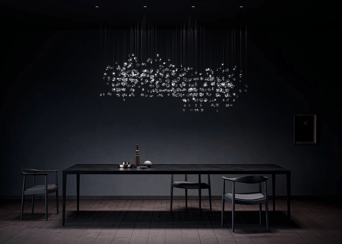 Raw Crystal Chandelier | Customizable Designer Pendant Light