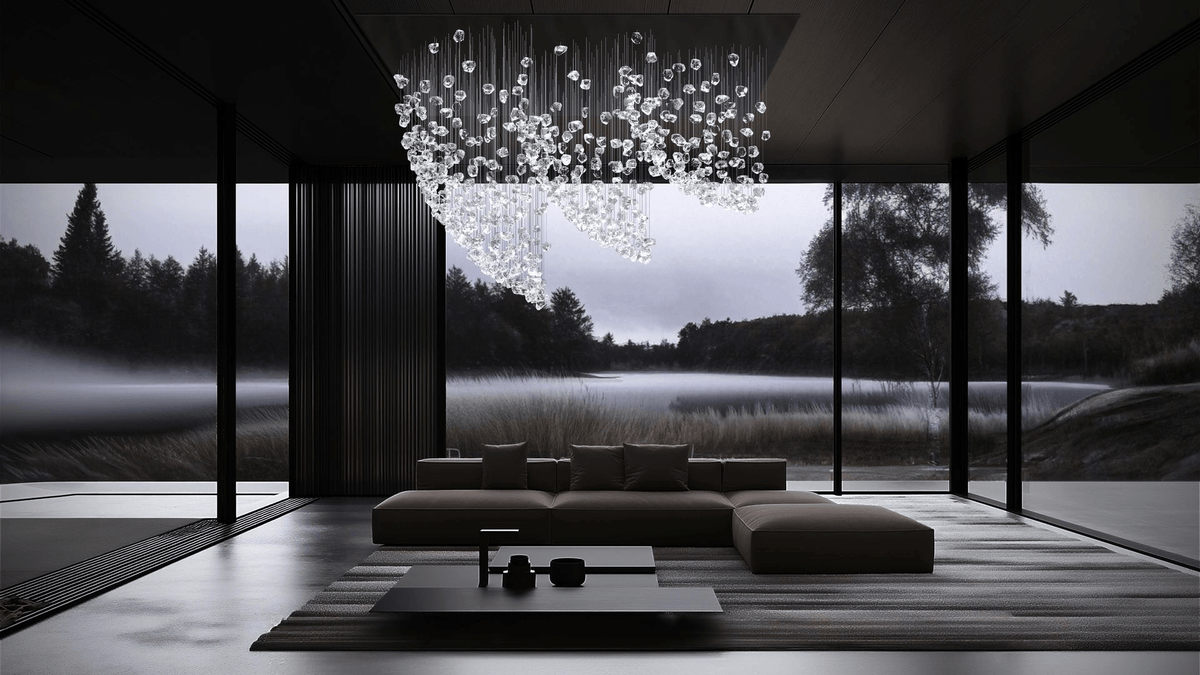 Raw Crystal Chandelier | Customizable Designer Pendant Light