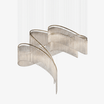 Rivella Cascade Fringe Chandelier — Crystal Glass & Gold LED Pendant Light