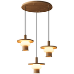 Noka Wood Pendant Light – Modern LED Chandelier for Dining Room and Kitchen Island