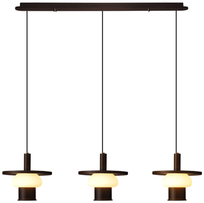 Noka Wood Pendant Light – Modern LED Chandelier for Dining Room and Kitchen Island