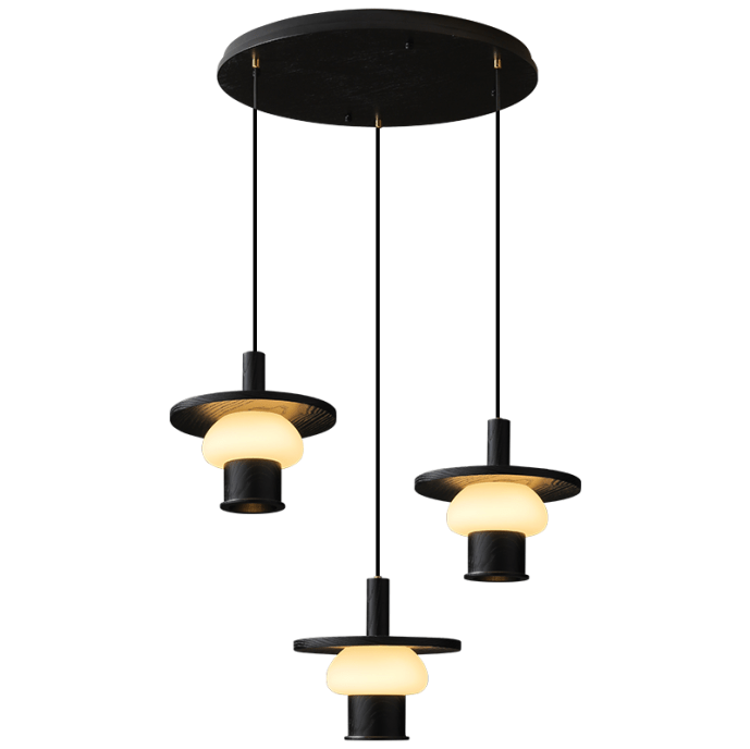 Noka Wood Pendant Light – Modern LED Chandelier for Dining Room and Kitchen Island