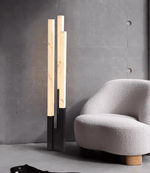 Callisto Alabaster Floor Lamp – Sculptural LED Brass Floor Light