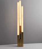 Callisto Alabaster Floor Lamp – Sculptural LED Brass Floor Light