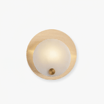 Lumen Alabaster Wall Sconce in Gold with White Alabaster Shade