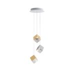 Cubic Luster Cascade Chandelier – Modern Geometric Crystal Pendant Light