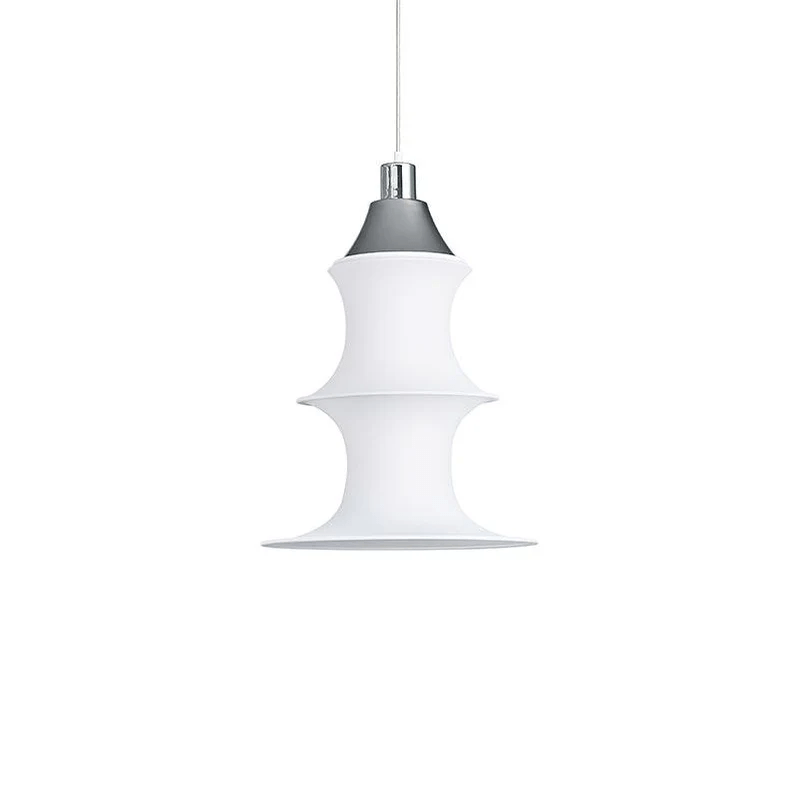 Tiered Column Pendant Light – Modern Layered Fabric & Metal Hanging Lamp