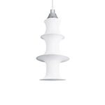 Tiered Column Pendant Light – Modern Layered Fabric & Metal Hanging Lamp