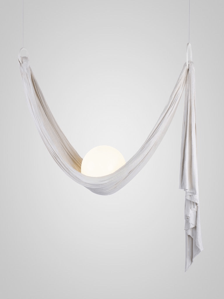 Hammock Fabric Pendant Light – Sculptural Designer Ceiling Lamp