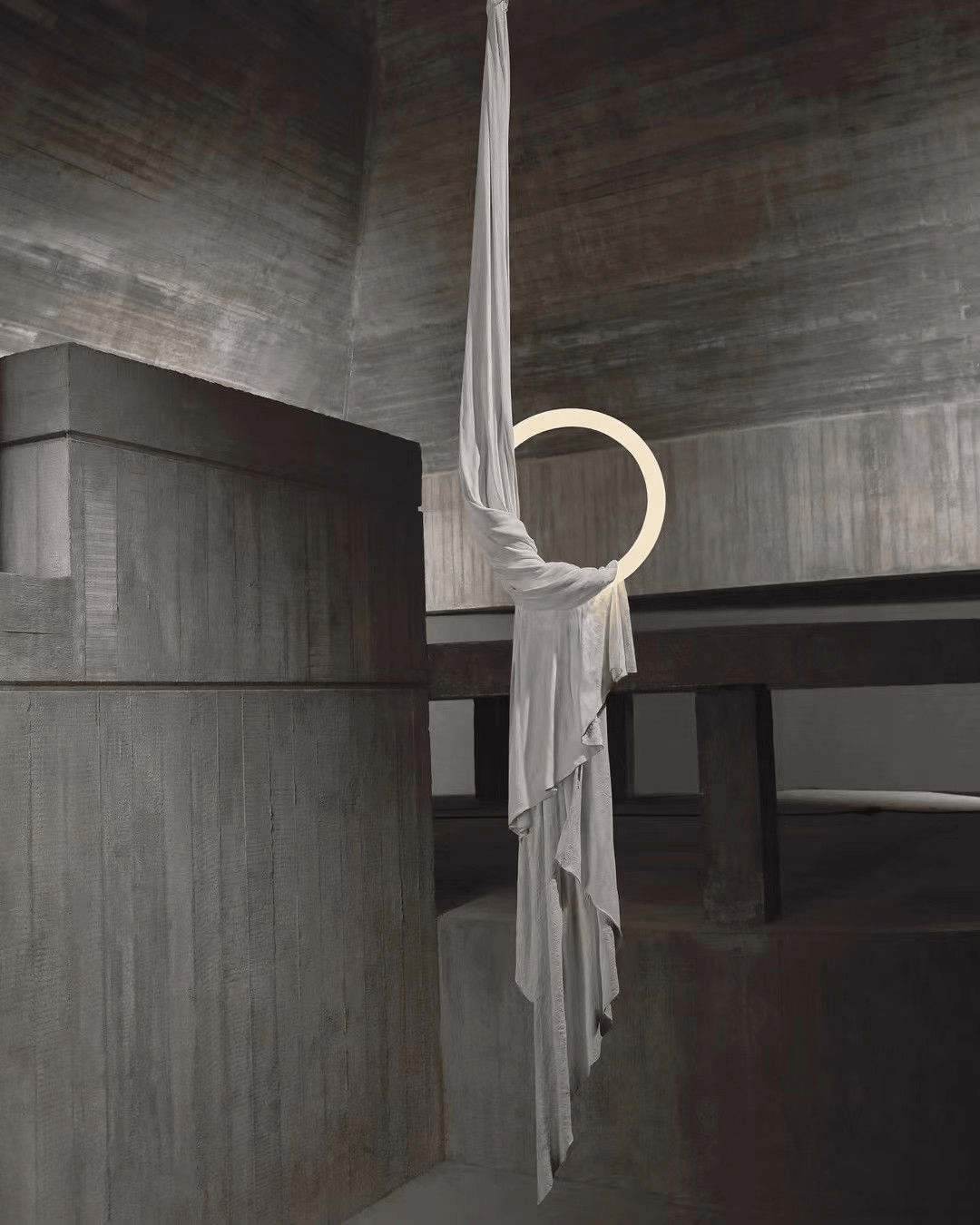 Hammock Fabric Pendant Light – Sculptural Designer Ceiling Lamp