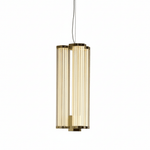 Hexagonal Glass Pendant Light with Integrated LED, Modern Minimalist Ceiling Lamp