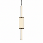Hexagonal Glass Pendant Light with Integrated LED, Modern Minimalist Ceiling Lamp