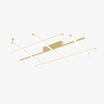 Linear Geometric LED Ceiling Light in Gold or Black for Modern Interiors
